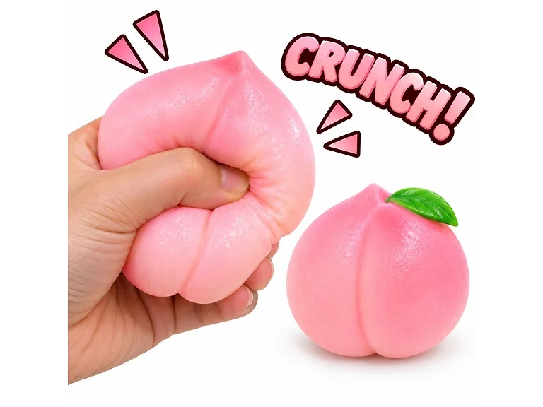 Soft Peach Crunch Squishy 2-Pk