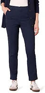 Amazon Essentials Womens High-Rise Slim-Fit Full-Length Straight-Leg Khaki Pant, Navy, 0