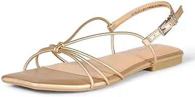 Amazon Essentials Women's Strappy Flat Sandals