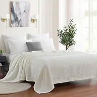 Grand Hotel Waffle Weave Cotton Blanket