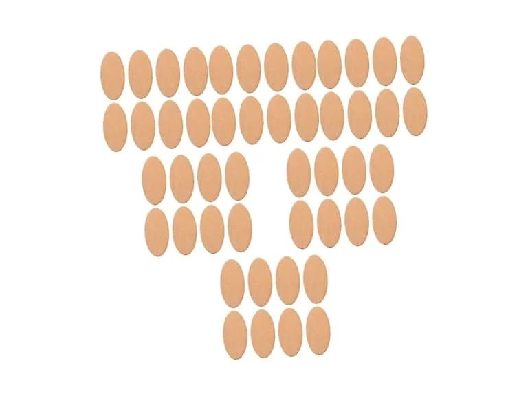 EXCEART 240 Pcs Oval Wood Trim DIY Crafts