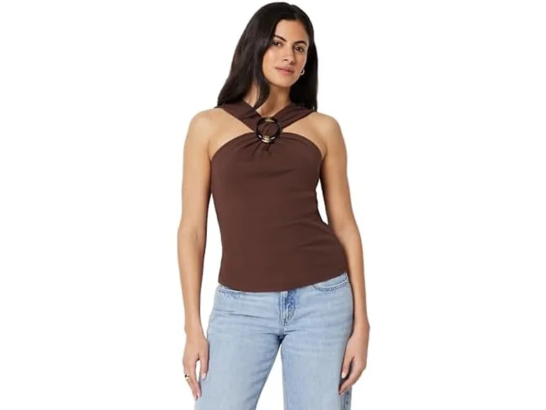 Amazon Essentials Women (L) Slim-fit Top Chocolate
