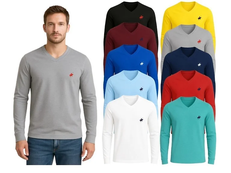 PPC (4PK) Men's Cotton Long Sleeve T-Shirts
