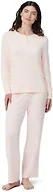 Amazon Essentials x Sofia Grainge Women's Long Sleeve Henley Pajama Set, Light Pink, X-Large
