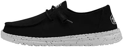 Hey Dude Womens Shoes, Wendy Slub Canvas, Black, 37