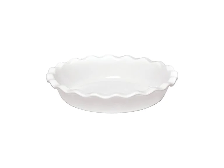 Emile Henry Made In France 9 Inch Pie Dish, White
