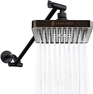 6" Square Rain Shower Head & Arm