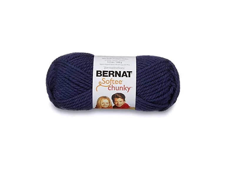 Bernat Softee Chunky Yarn, 3.5 Oz, Gauge 6 Denim