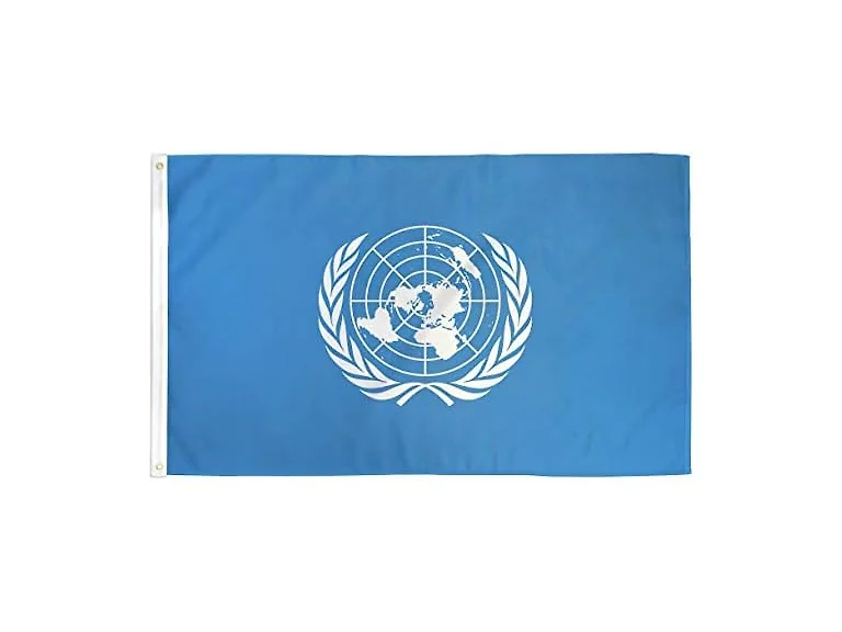 United Nations Polyester Flag 3 by 5 Feet