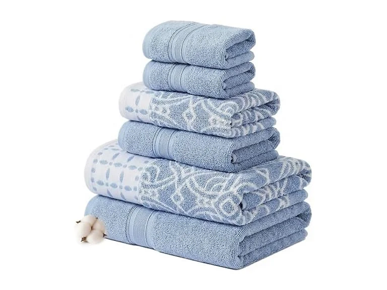 Modern Threads Monroe 6-Piece 100% Cotton Towel Set