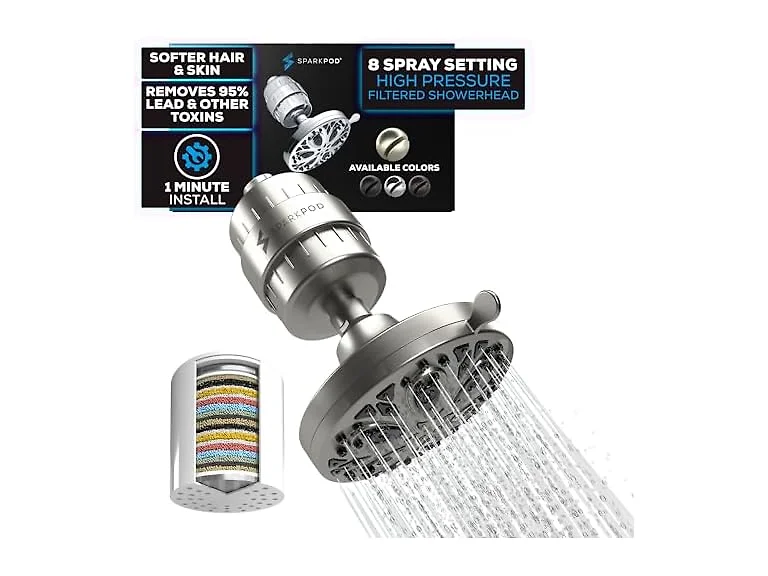 5" Round 23-Stage Filter Shower Head