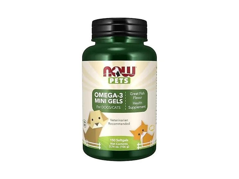 NOW NOW Pet Health, Omega 3 Mini Gels Supplement, Formul
