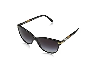 BURBERRY Women's Black and Grey Gradient Sunglasses