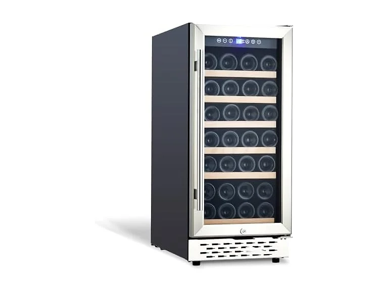 OUTLANE 15 Inch Wine Fridge - 28 Bottles Wine Coole