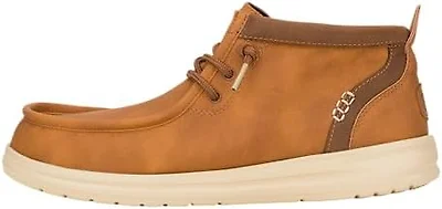 Hey Dude Mens Shoes, Wally Mid Grip R Classic, Cognac/Tan, 40