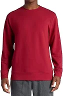Gaiam Men’s Namaste Crewneck Top, Relaxed Fit, Stretch Heavyweight Terry Material, Biking Red, Medium
