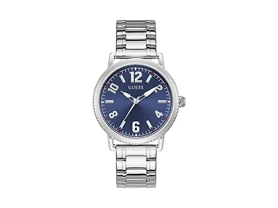 GUESS Men's 42mm Silver Tone Steel Watch