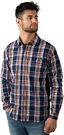 Field & Stream Men's Covey Back Long Sleeve Casual Plaid Shirt, Sanford Plaid, Large