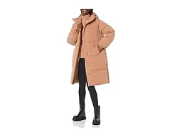 Amazon Essentials Women's Long Puffer Jacket, Light Brown, X-Large