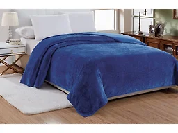 Noble House NH-Popcorn Blanket TW- Navy Twin - 66x86 