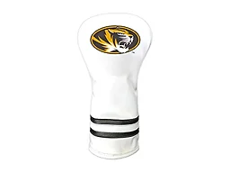 Team Golf NCAA Missouri Tigers White Vintage Driver Head Cover White Vintage Driver Golf Club Headcover, Form Fitting Design, Retro Design