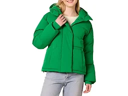 Amazon Essentials Women's Short Waisted Puffer Jacket (Available in Plus Size), Deep Brown, X-Large