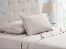 Bamboo 4 Piece 1800 Thread Count Waffle Hem Sheet Set