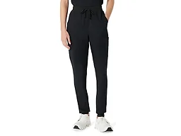 Amazon Basics Women's Scrubs Jogger Pants Yoga Waistband Drawstring, Black, Small