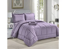 Luxury Home 8PC EMB BEDBAG-PLU-Q Queen Down Altern