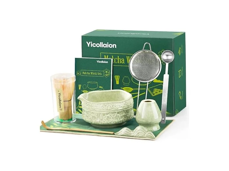 Yicollaion Matcha Whisk Set, 9 Pcs