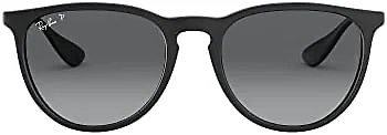 Ray-Ban RB4171 622/T3 54 54-18-145 Ray-Ban RB4171 Erika Round Sunglasses Rubber Black/LIGHT GREY GRADIENT GREY POLICARBONATE POLARIZED