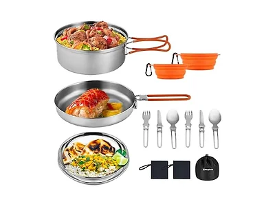 KingCamp 17 pcs Steel Camping Cookware