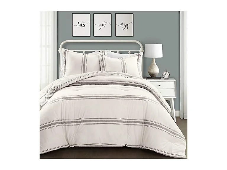 Lush Decor Stripe Cotton Comforter Set, King