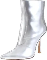 The Drop Women's Gail Heeled Ankle Boot Silver Mirror, 5