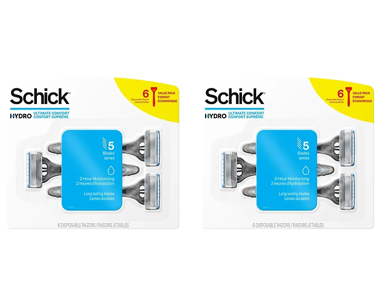 5 Blade Disposable Razor, 6ct (Pack of 2)