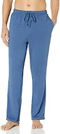 Amazon Essentials Men's Relaxed-Fit Lightweight Cotton Knit Lounge Pajama Pants, Indigo, Small