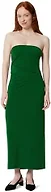 Amazon Essentials Women's Slim-Fit Matte Jersey Strapless Maxi Dress, Green, Medium