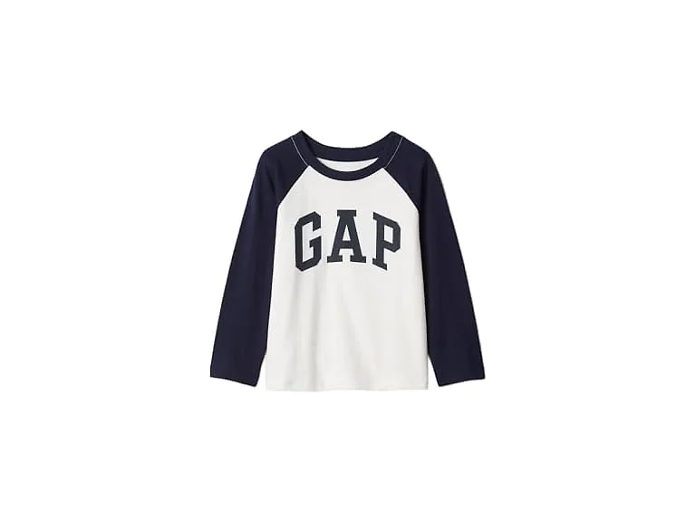 GAP Boys Long Sleeve Logo Raglan Tee Bainbridge Blue