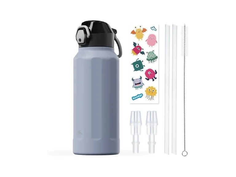 Konokyo FLOWPLAY 32oz Push-Button Bottle, Light Purple
