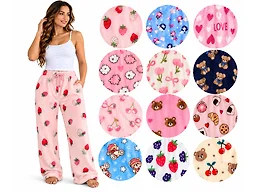 (4PK) Women's Plush Lounge Pajama Pants