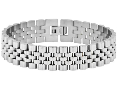 Brushed Stainless Steel Link Bracelet
