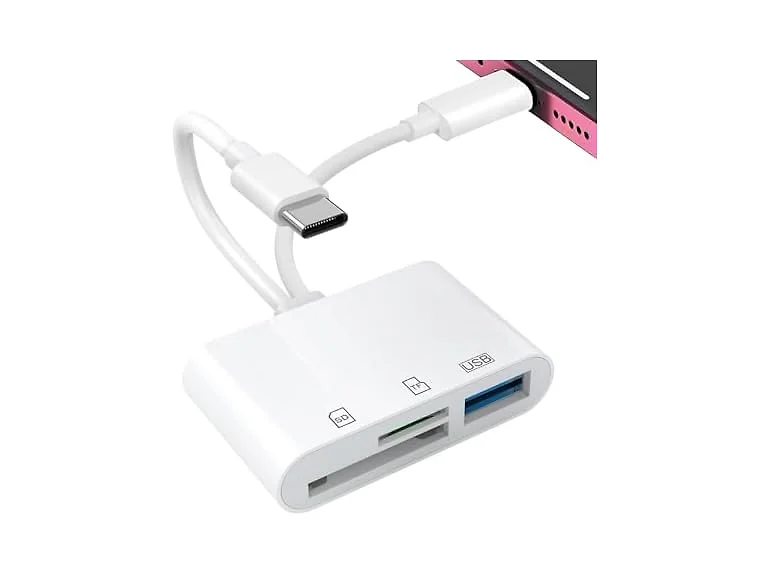 USB-C SD Card Reader for iPhone, iPad, and More