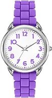 Bisley Women Watch Purple Silicone Strap Arabic Dial Easy to Read Watch