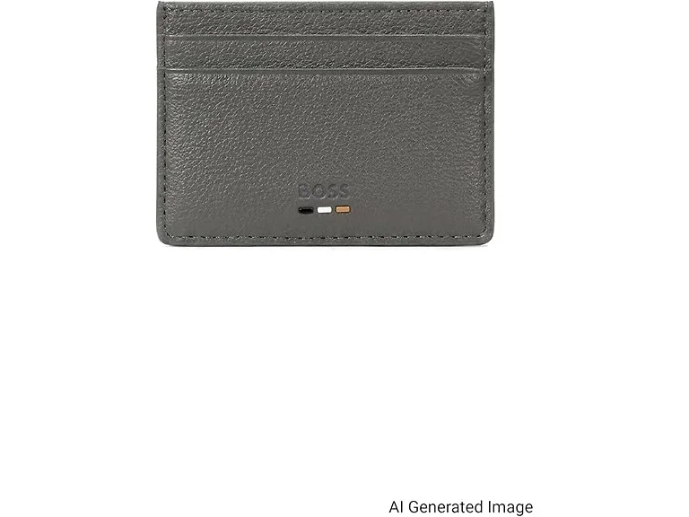 BOSS, Ray Small Logo Card Holder, grey tint, One Size