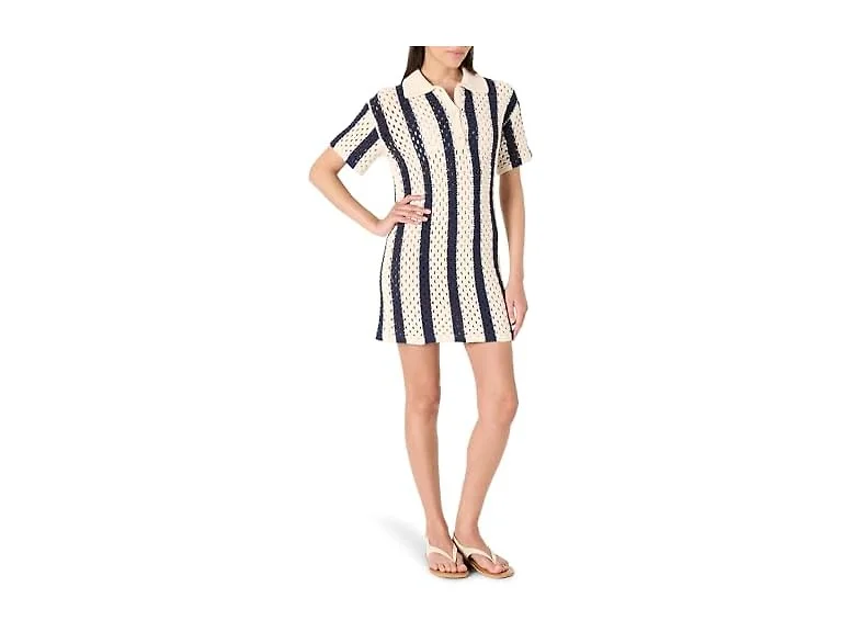 The Drop Women’s Tary Crochet Splitneck