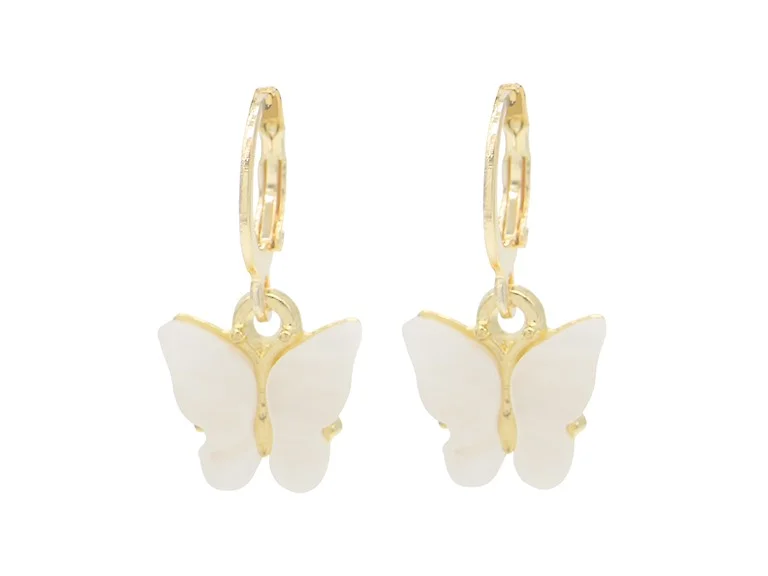 Opal Butterfly Drop Earrings