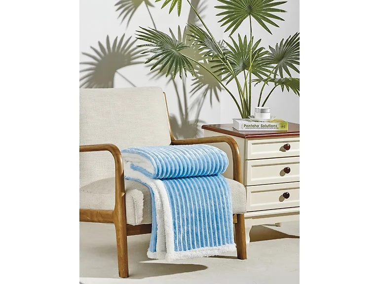 Noble House Corduroy Sherpa Throws