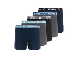 Hurley Men's 5 Pack Solid Boxer Briefs