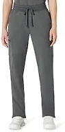 Amazon Basics Women's Scrubs Tapered Leg Pants Yoga Waistband, Charcoal, Small
