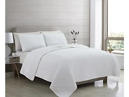 3 Pc Cotton Stitched Quilt Set
